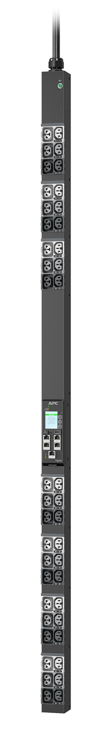 APC NetShelter Rack PDU Advanced - Gen 2 - power distribution unit (rack-mountable) - metered, 11kW, 400V, 16A, or, 415V, 20A, 520P6 - AC 400/415 V - 11.5 kW - 11500 VA - 3-phase - Ethernet 10/100/1000, USB - input: IEC 60309 3P+N+PE - output connectors: 42 (21 x IEC 60320 C13/C15, 21 x IEC 60320 C13/C15/C19/C21) - 0U - 3 m cord - black - TAA Compliant