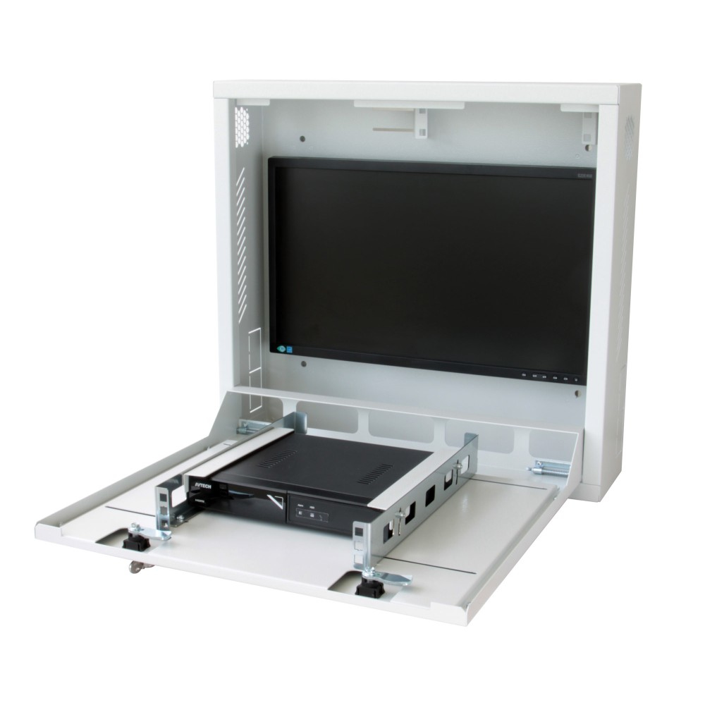 Techly ICRLIM08 rack cabinet 1U Wall mounted rack Grey – image 2