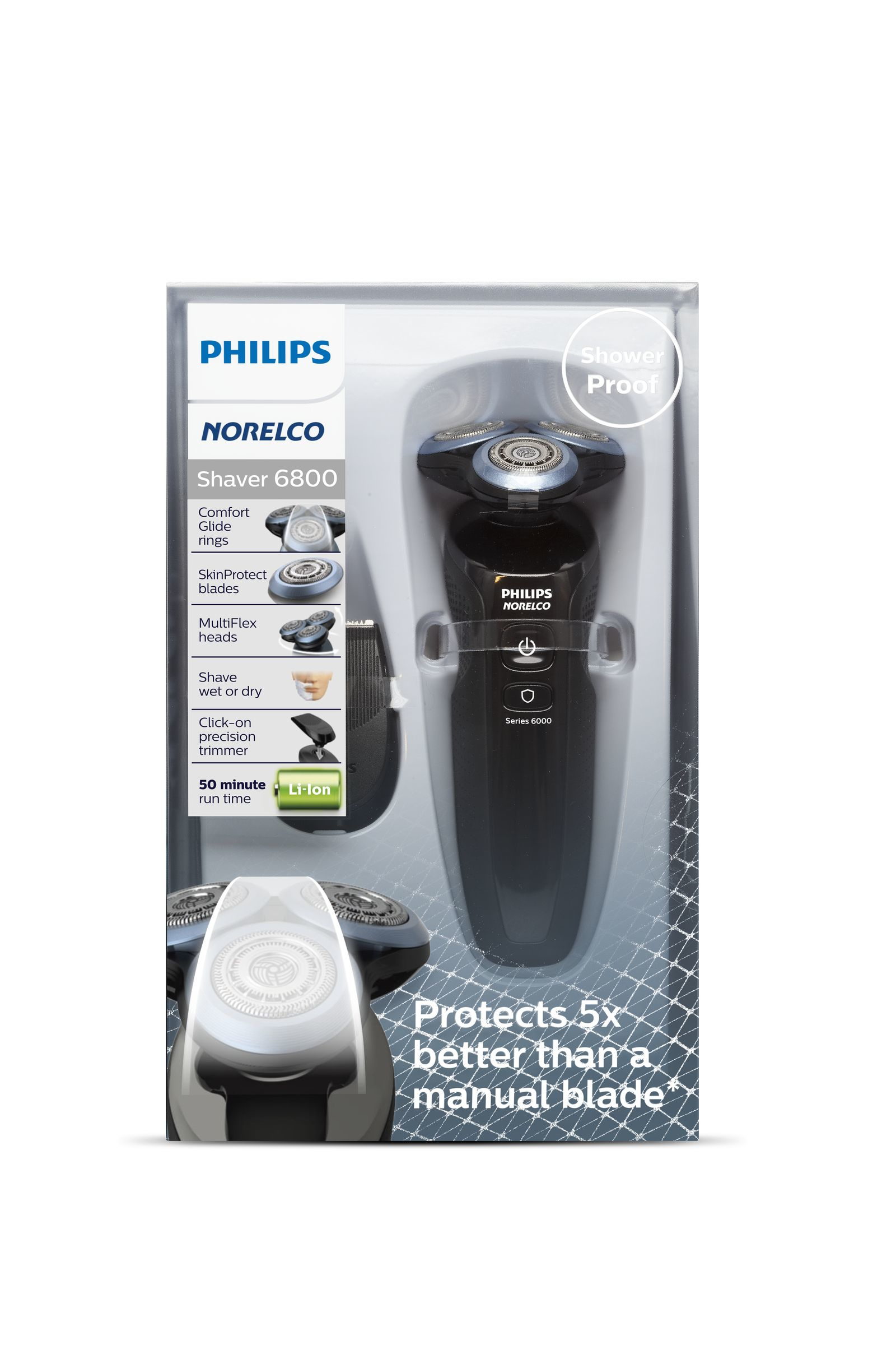 Philips S6880/81 men's shaver Rotation shaver Trimmer Black, Blue – image 3