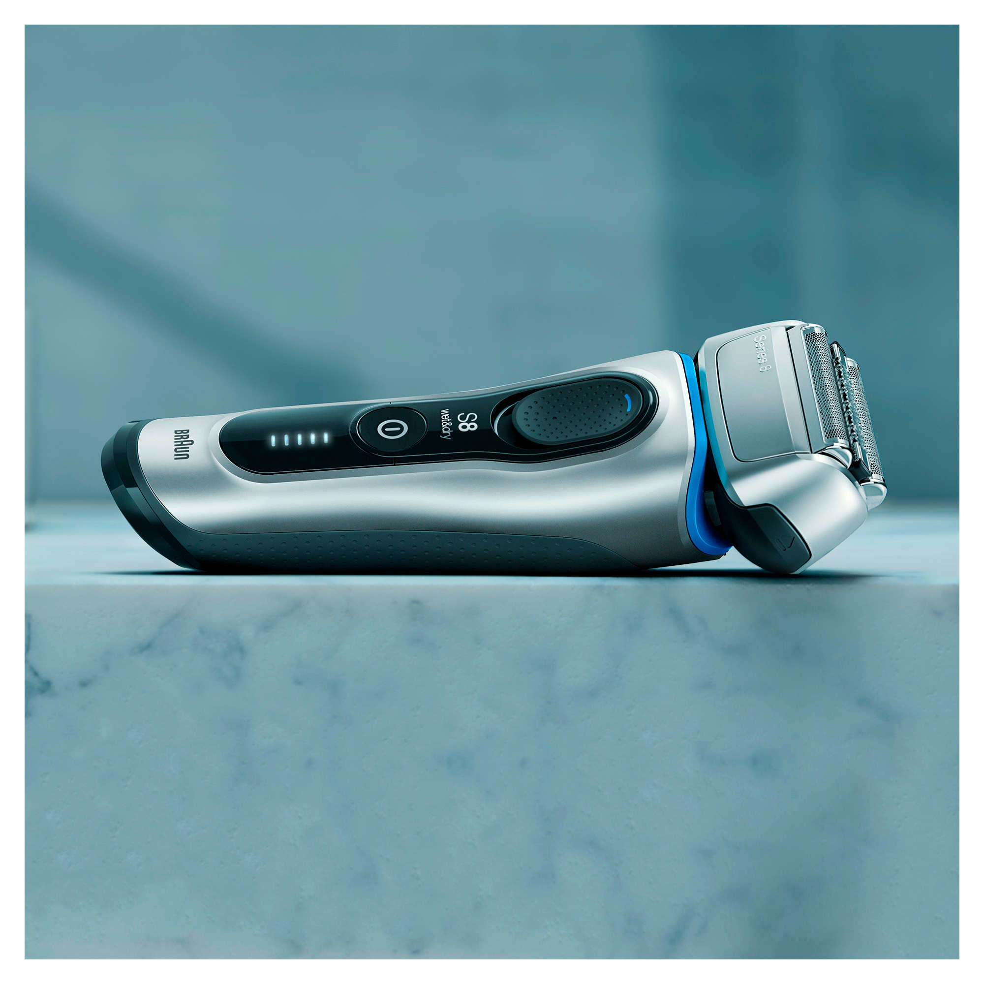 Braun Series 8 8359s Next Generation Electric Shaver, Charging Stand, Leather Case, Silver – image 5