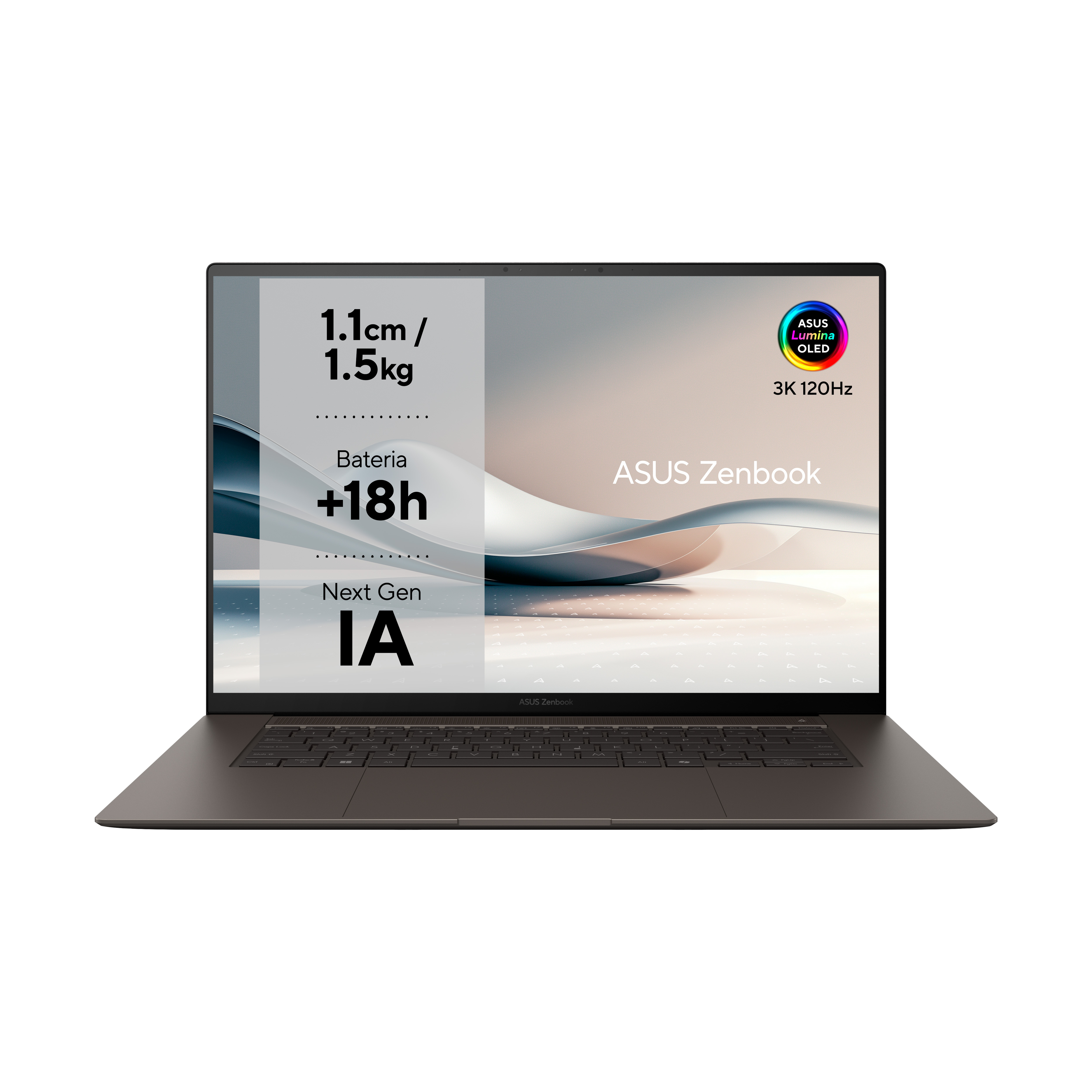 Portátil - ASUS Zenbook S 16 OLED UM5606WA-RK053W Copilot+ PC, 16" WQXGA+, AMD Ryzen™ AI 9 HX 370, 32 GB RAM, 1 TB SSD, Radeon™ 890M, W11 H - imagen 3