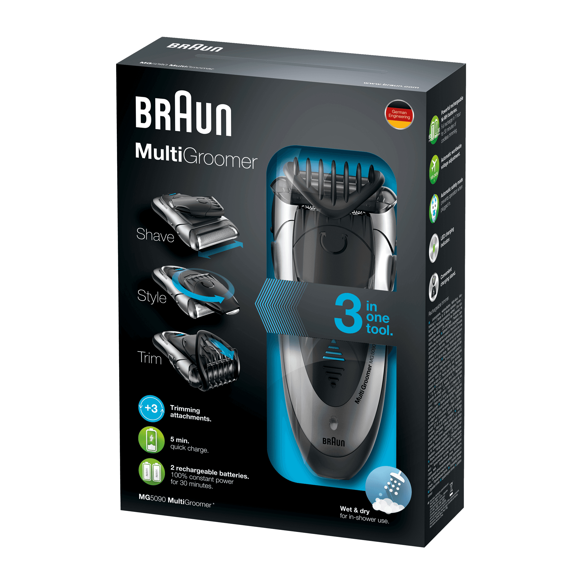 Braun MG5090 Foil shaver Trimmer Grey – image 3