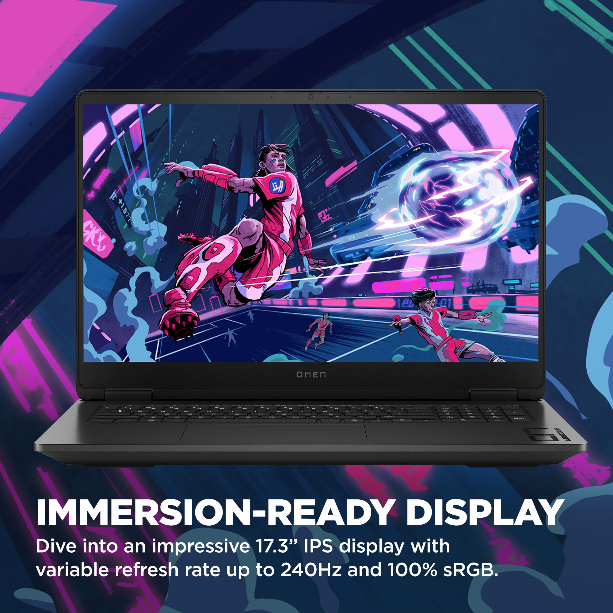OMEN by HP OMEN 17-db0017na AMD Ryzen™ 7 8845HS Laptop 43.9 cm (17.3″) Full HD 16 GB DDR5-SDRAM 512 GB SSD NVIDIA GeForce RTX 4060 Wi-Fi 6E (802.11ax) Windows 11 Home Black image 7