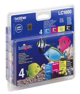 Brother LC1000VALBP ink cartridge Original Black, Cyan, Magenta, Yellow