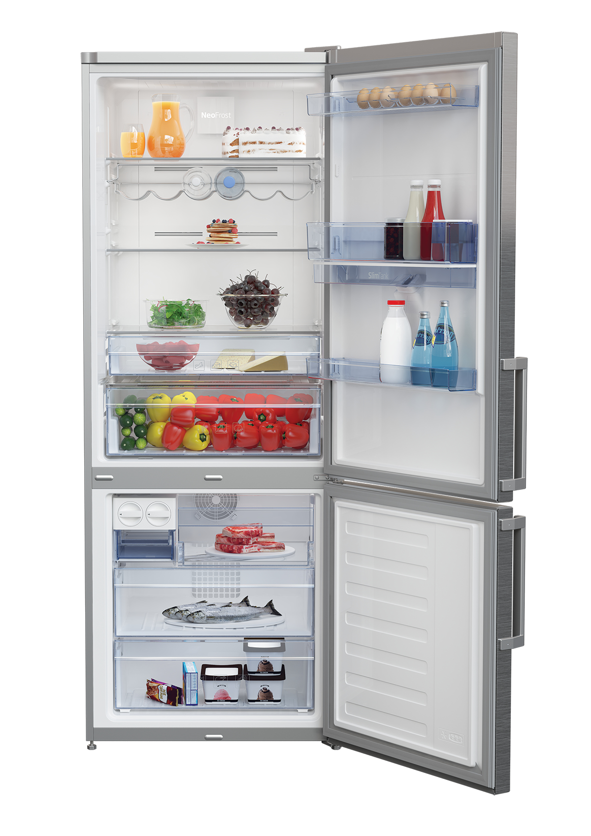 Beko RCNE520E31DZX fridge-freezer Freestanding – image 3
