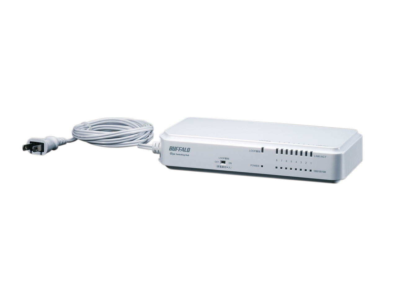 Buffalo BS-G2108UR-TP network switch L2 Gigabit Ethernet (10/100/1000) White