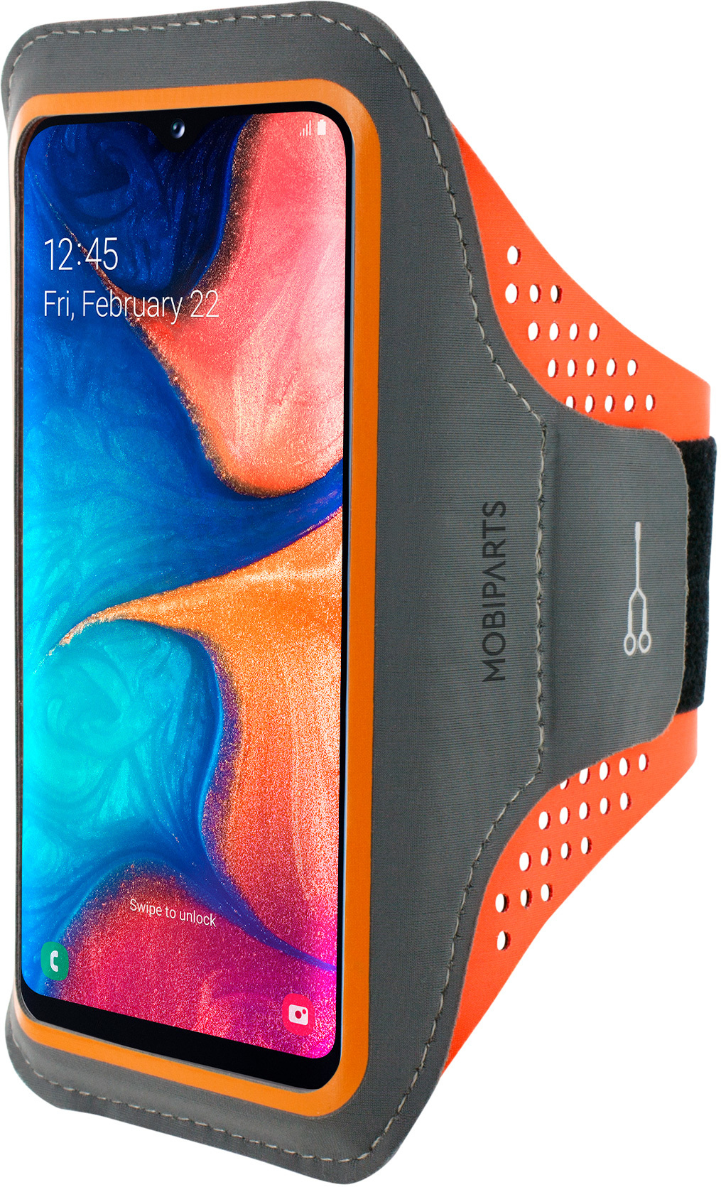 Mobiparts Comfort Fit Sport Armband Samsung Galaxy A20e (2019) Neon Orange
