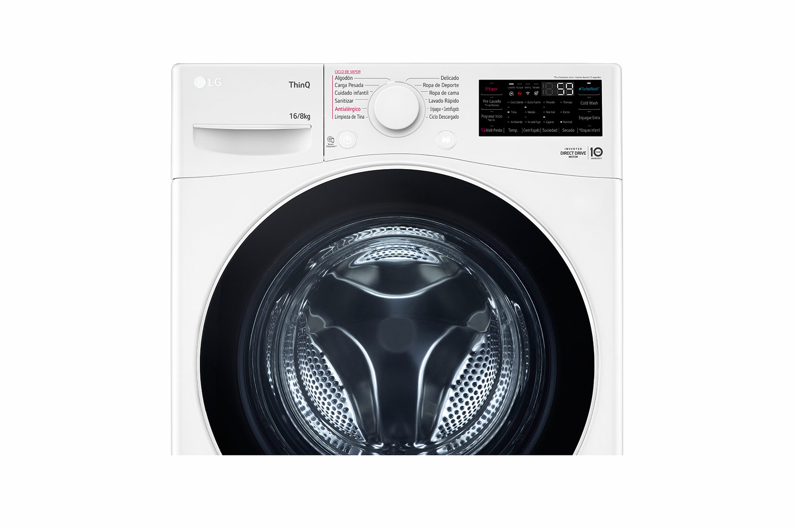 LG WD16WG2S6P washer dryer Freestanding Front-load White – image 4