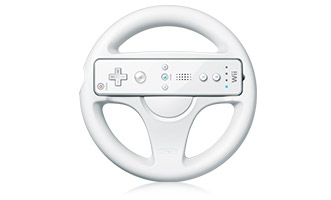 Nintendo RVLAHA Gaming Controller White Steering wheel Wii