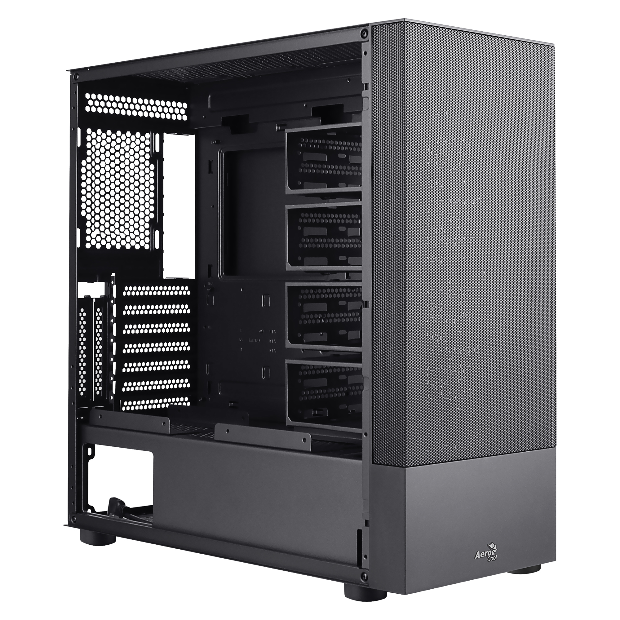 Aerocool CIPHERBKV1 PC ATX Case Vertical Mount GPU Front Mesh Front Black – image 7