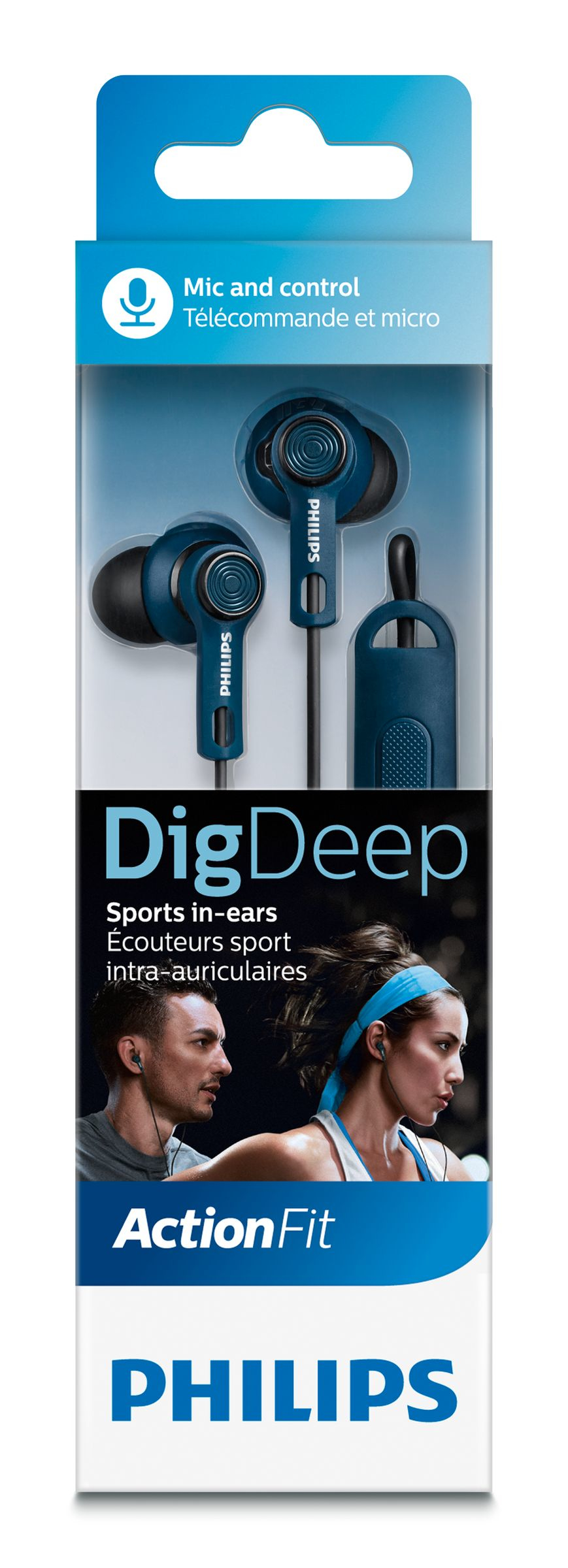 Philips ActionFit Sports headphones with mic SHQ2405BL/00 – image 3