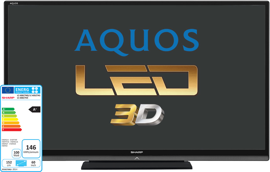 Sharp LC-60LE740E TV – image 2