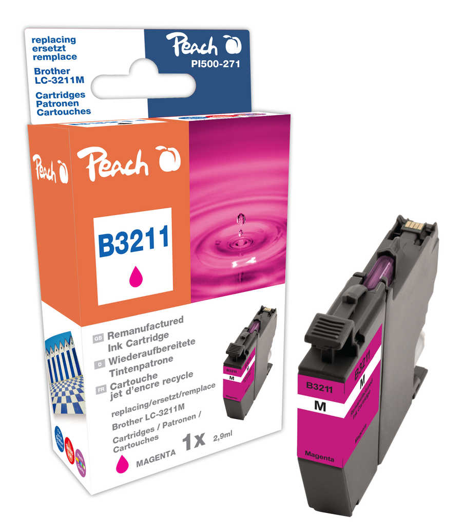 Peach PI500-271 ink cartridge 1 pc(s) Compatible Magenta