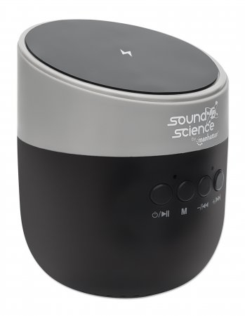 Manhattan Metallic Bluetooth Speaker with Wireless Charging Pad, Decent Sound Output (3W), 3 hour Playback time, Wireless Pad – image 2