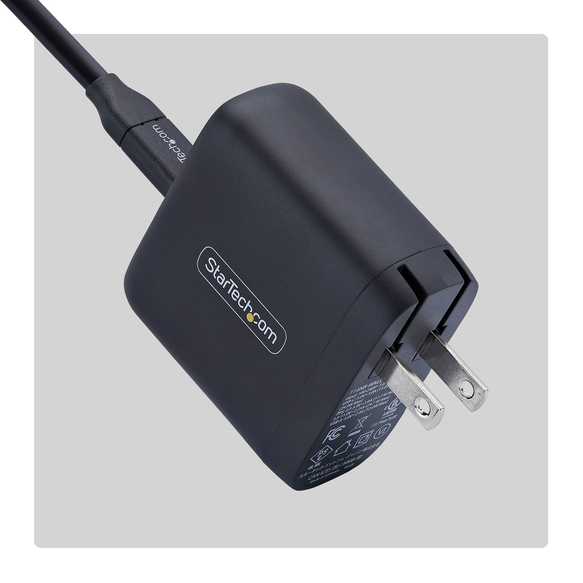 StarTech.com 37W USB-C & USB-A Wall Charger, Portable Charger with USB Power Delivery Fast Charging – image 5