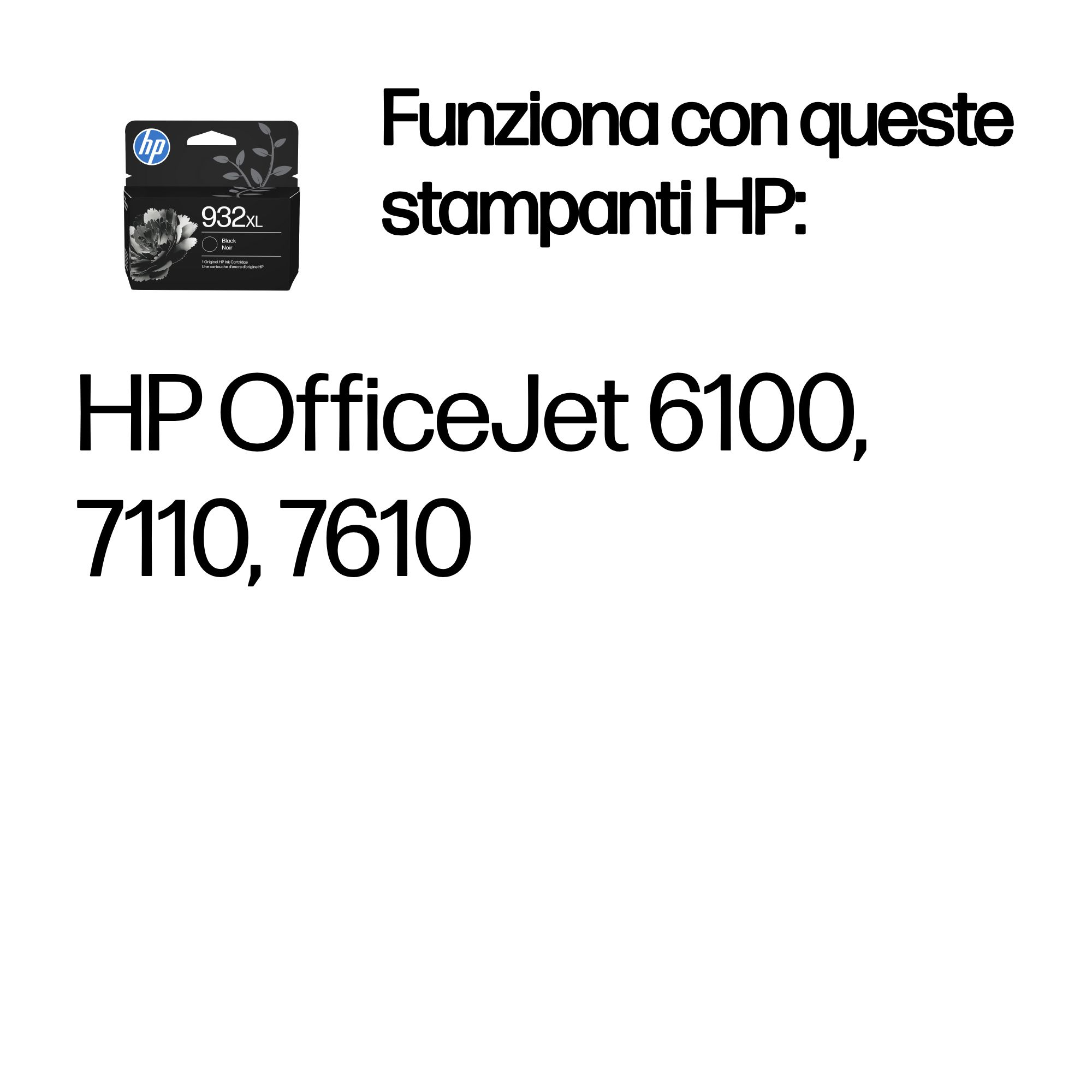 HP 932XL High Yield Black Original Ink Cartridge - Ink - [K] - per HP OfficeJet 6100, 6600 series - Miniatura 2