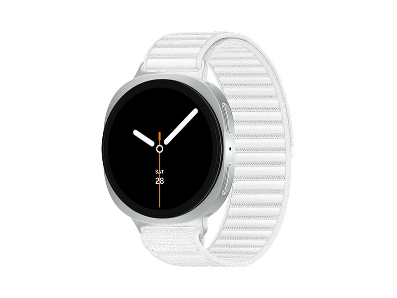 Samsung Galaxy Watch 8, Bluetooth, 44mm, Sport Band, White, S/M + Fabric Band, White, S/M