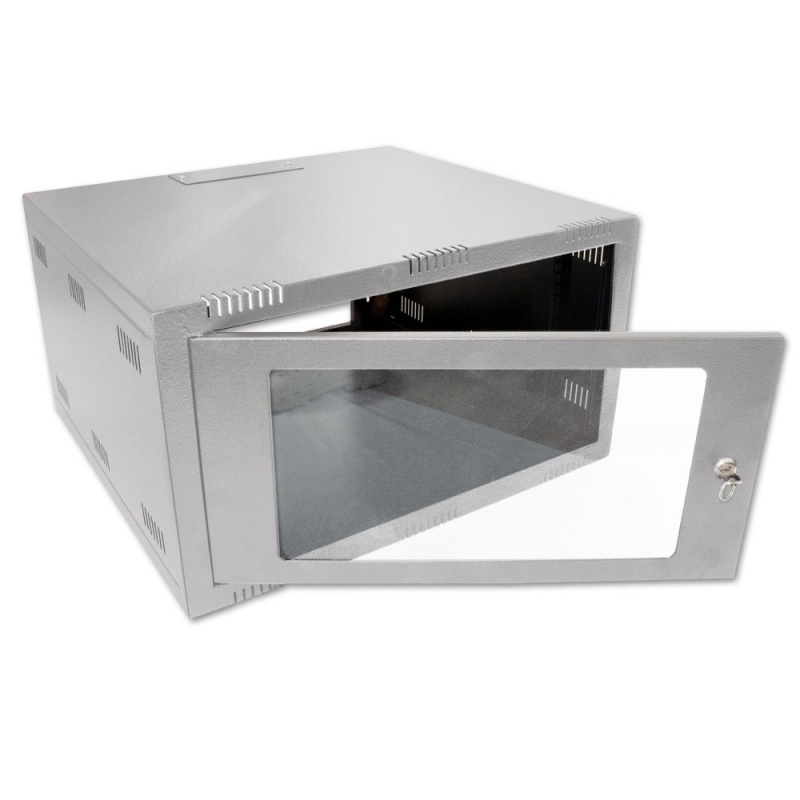 Lindy 27366 rack cabinet 4U Wall mounted rack Grey