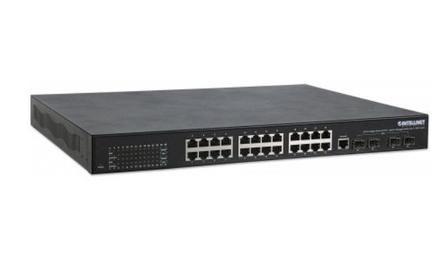 Intellinet 561105 network switch Managed L2+ Gigabit Ethernet (10/100/1000) Power over Ethernet (PoE) 1U Black – image 2