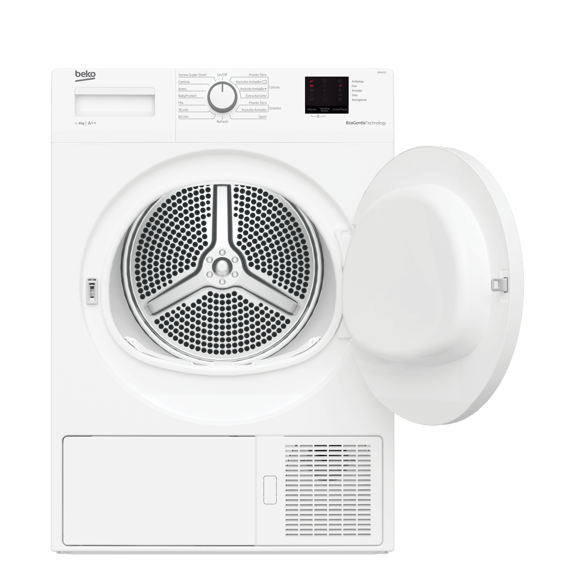 Beko DRX821B tumble dryer Freestanding Front-load – image 3