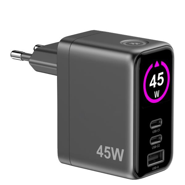 Celly TCSCREEN2C1A45W mobile device charger Universal Black AC Fast charging Indoor – image 2
