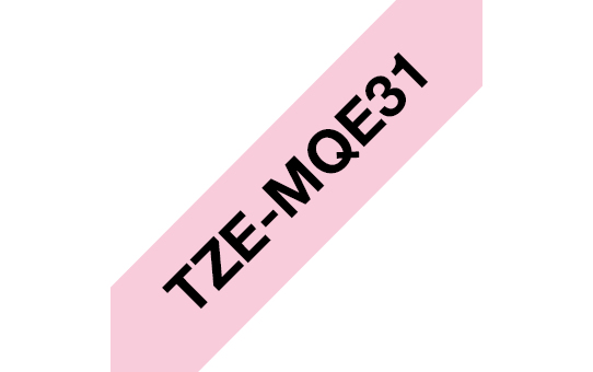 Brother TZE-MQE31 etikett-tejp Svart på rosa