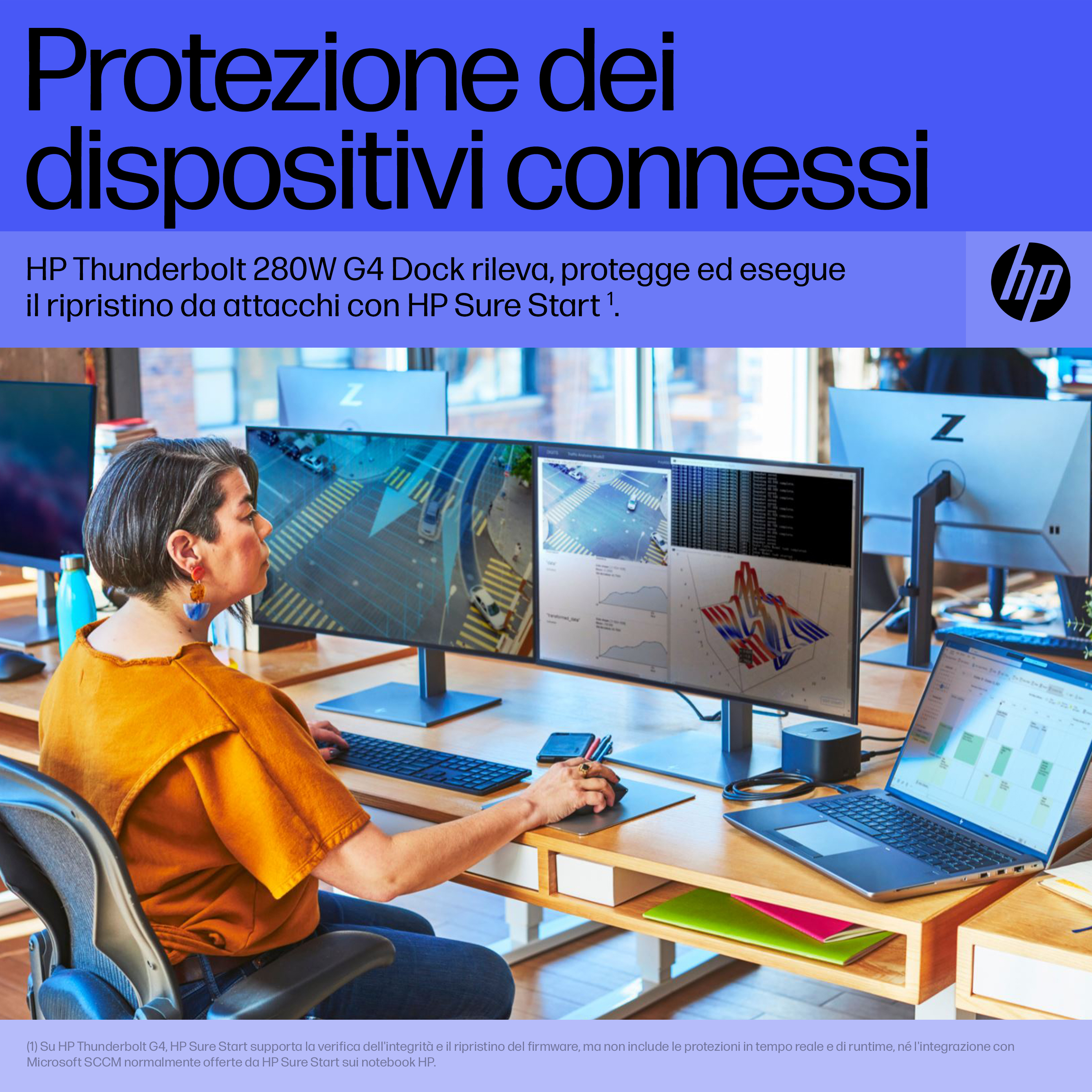 HP Thunderbolt Dock 280W G4 w/Combo Cable. Connectivity technology: Wired, Host interface: Thunderbolt 4. Product colour: 