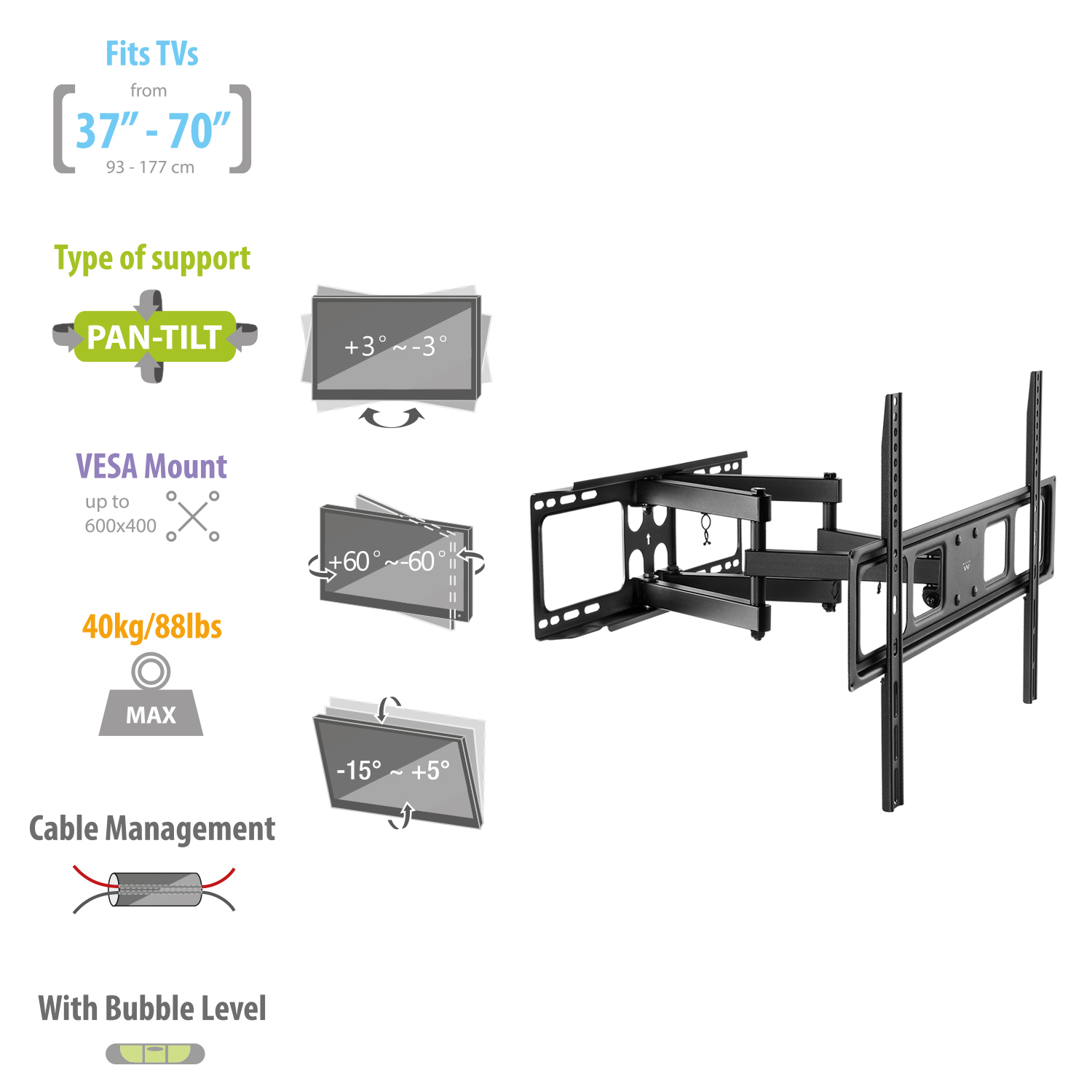 Ewent EW1526 TV mount/stand – image 2