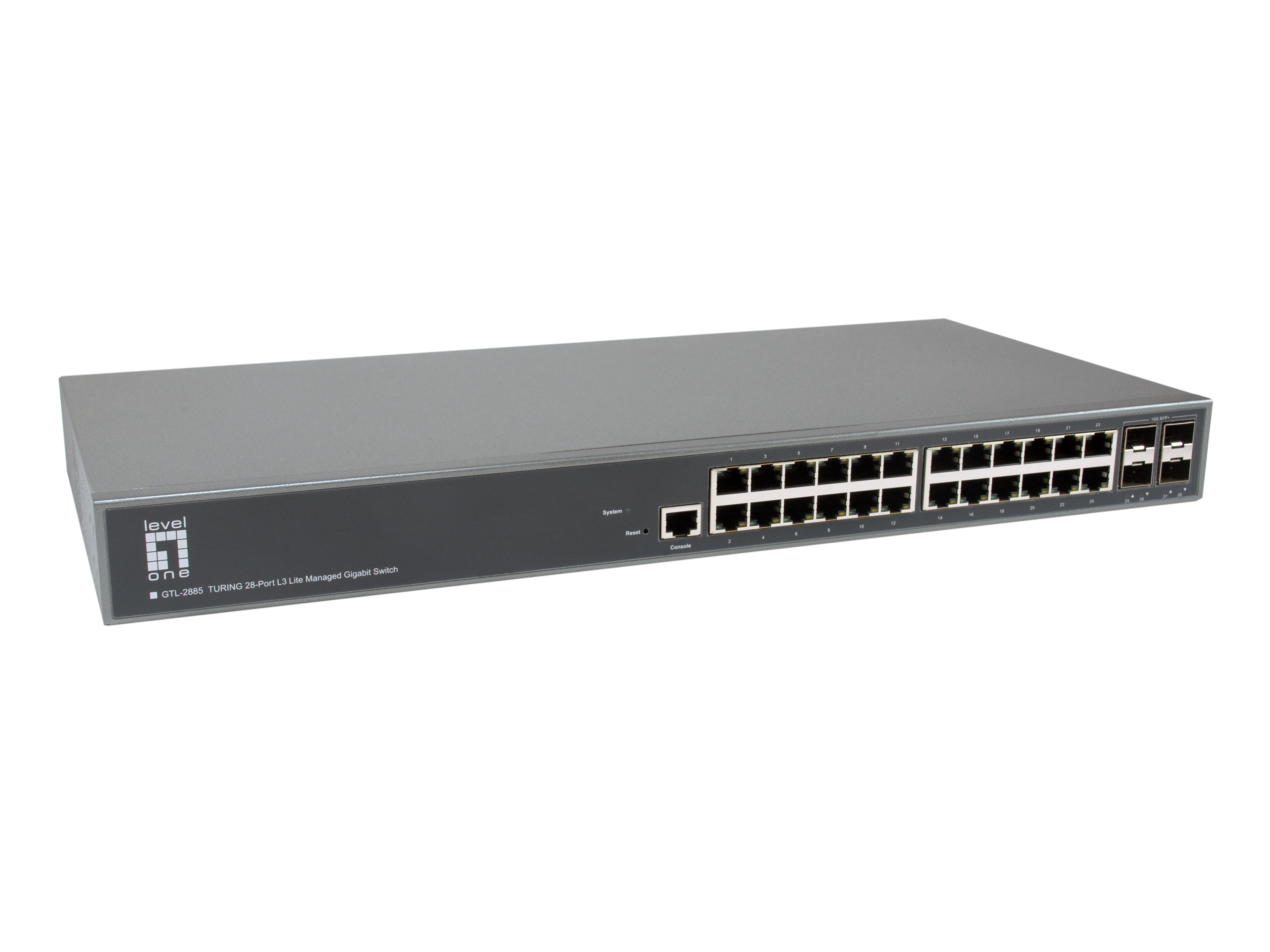 LevelOne Switch 24xGE/4x10GSFP+        TURING 19 Managed L3 Switche