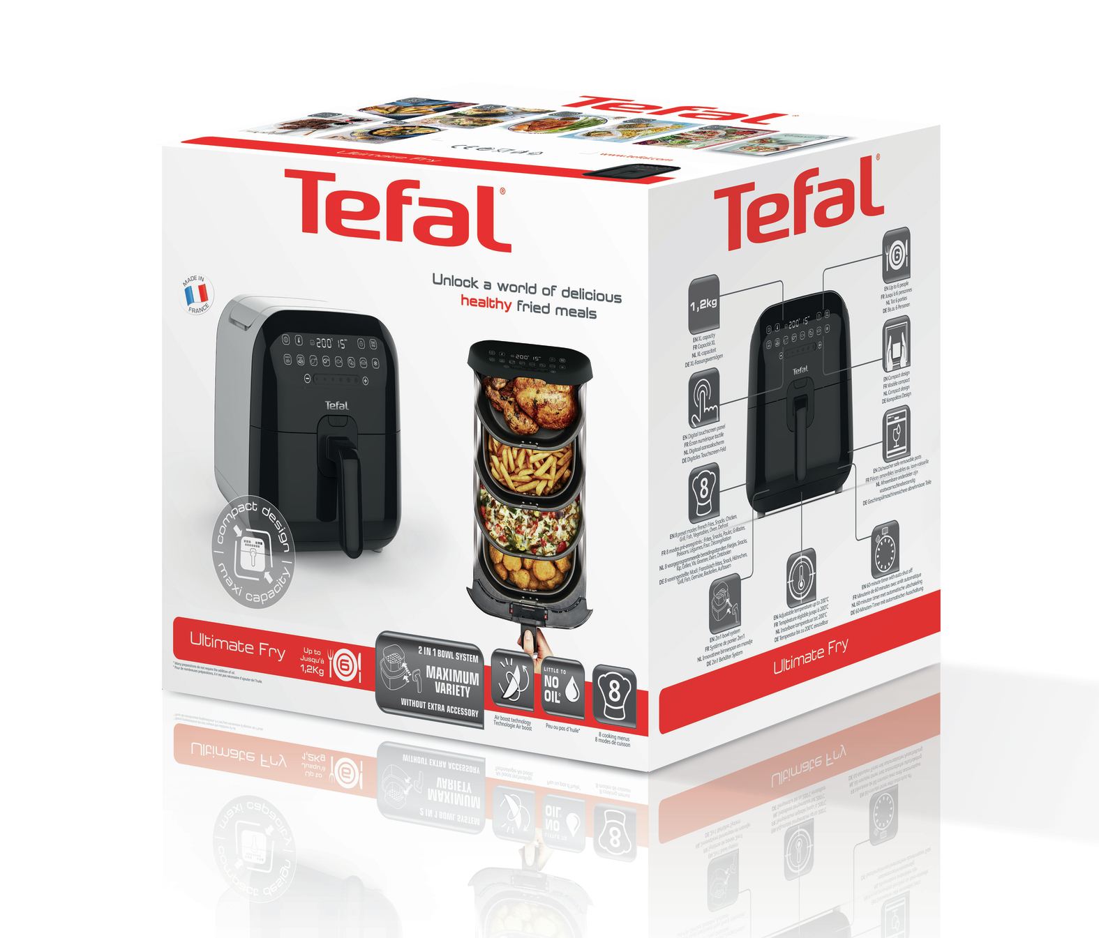 Tefal Ultimate FX2020 fryer Single Stand-alone Hot air fryer Black, White – image 4