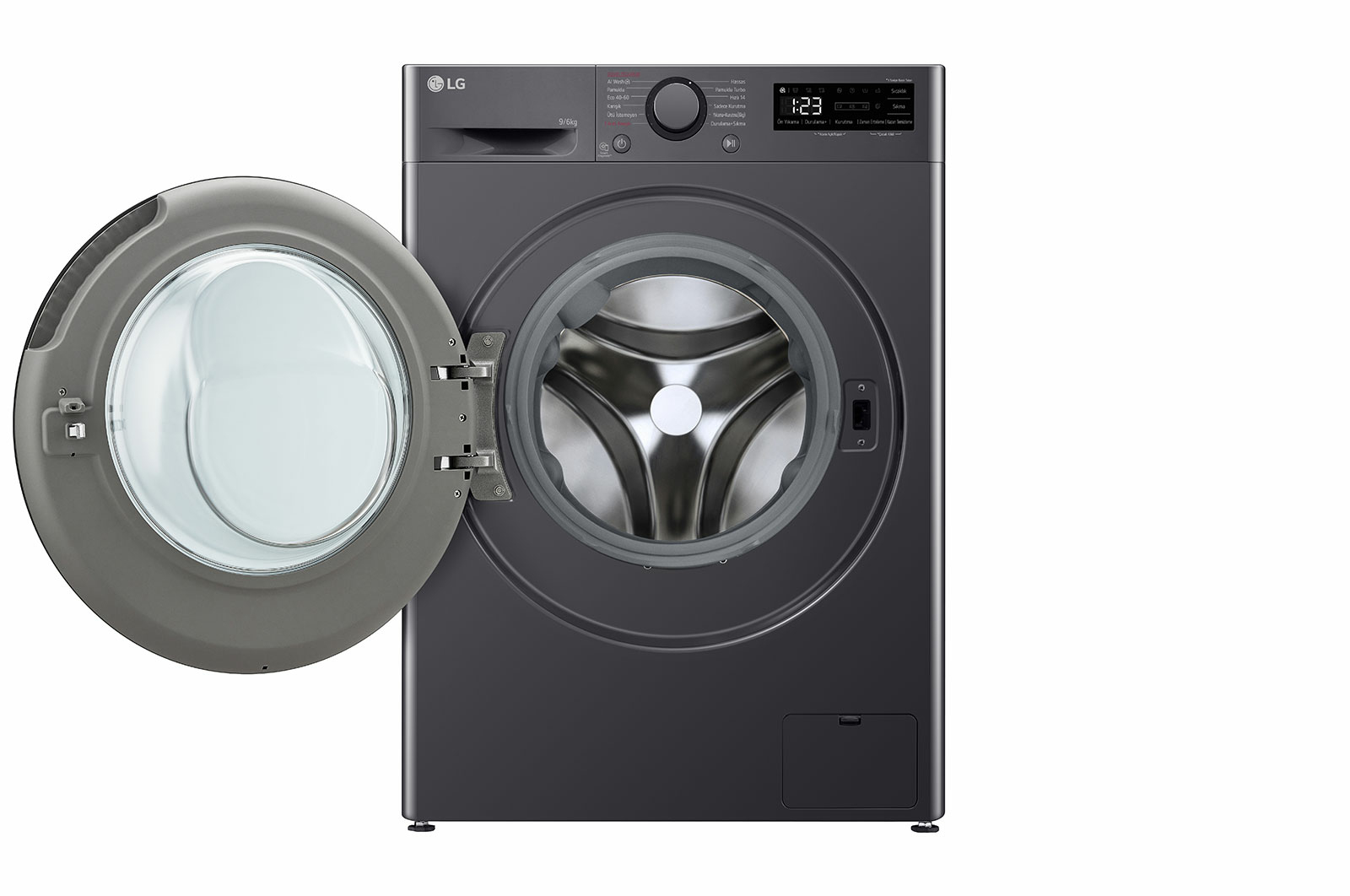 LG F4Y5VRPYJ washer dryer Freestanding Front-load Silver – image 2