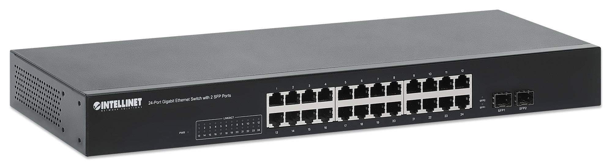 Intellinet 24-Port Gigabit Ethernet Switch with 2 SFP Ports – image 2