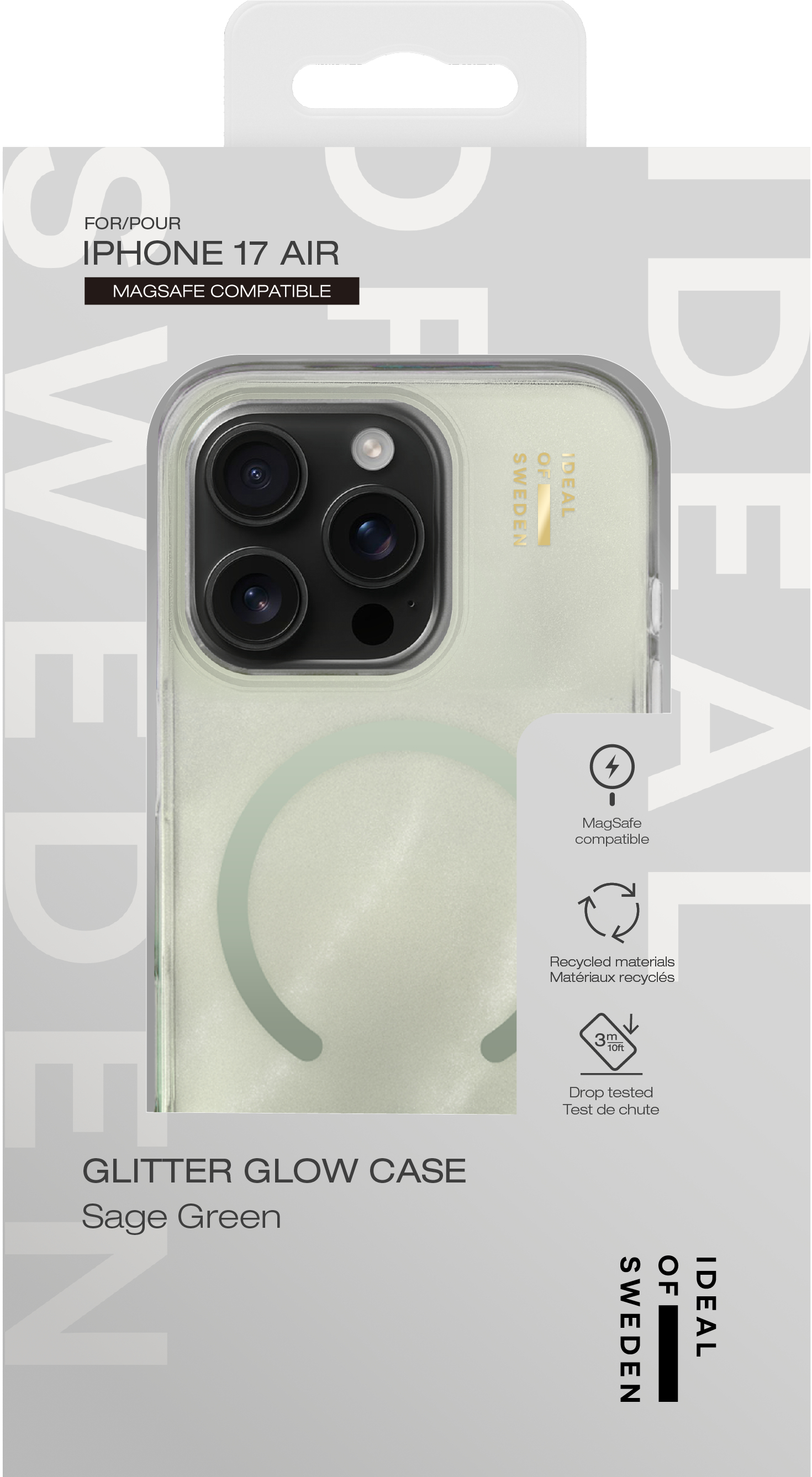iDeal of Sweden Clear Case MagSafe iPhone Air Sage Green – image 2