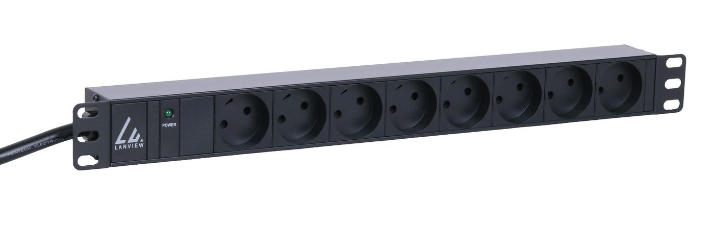 Lanview LVR261871D power distribution unit (PDU) 8 AC outlet(s) 1U Black – image 2