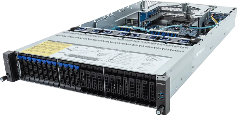 GIGABYTE R283-S95-AAC1 Intel C741 LGA 4677 (Socket E) Rack (2U) Black, Steel