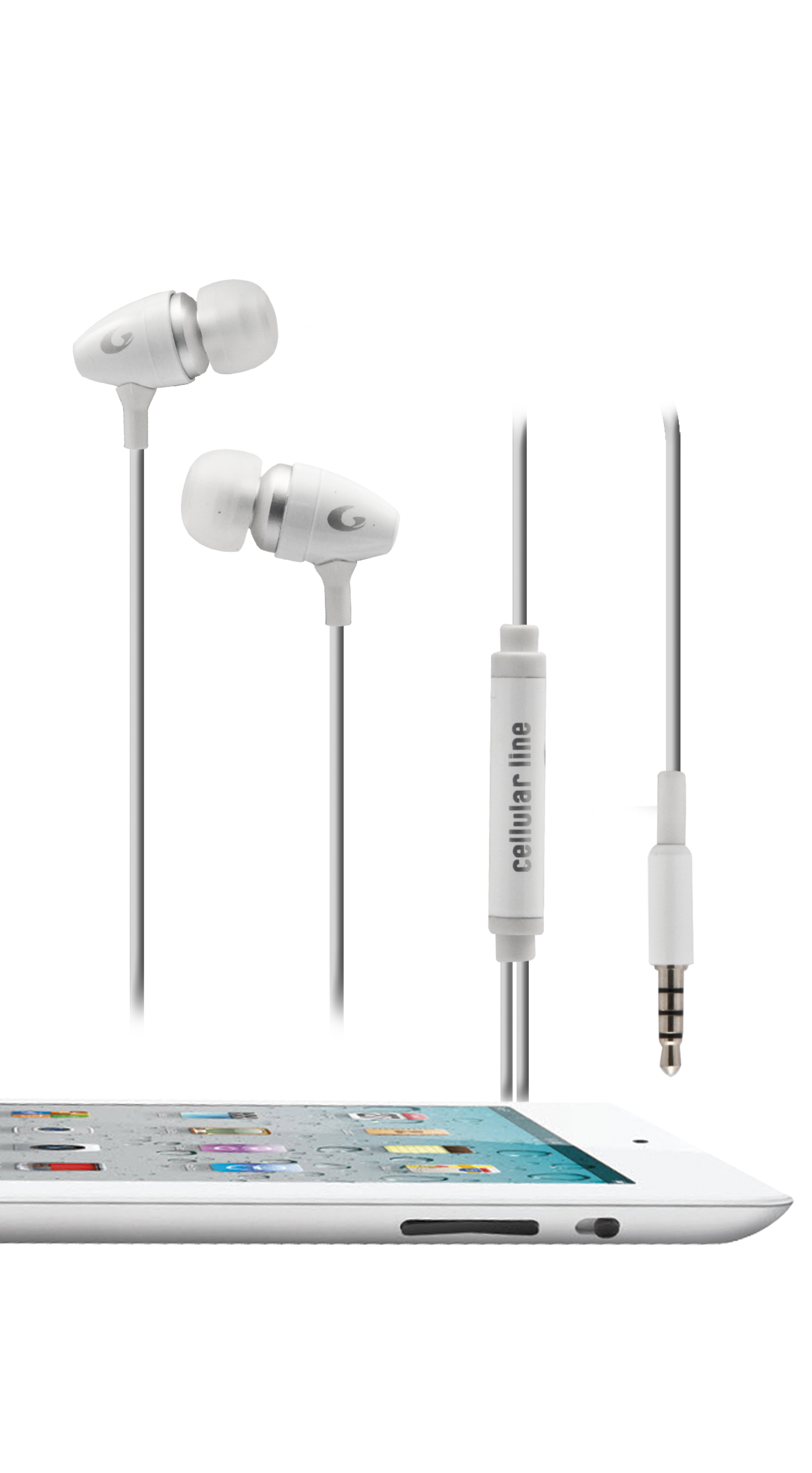 Cellularline CLEARMMICIPADW headphones/headset Wired In-ear White – image 2