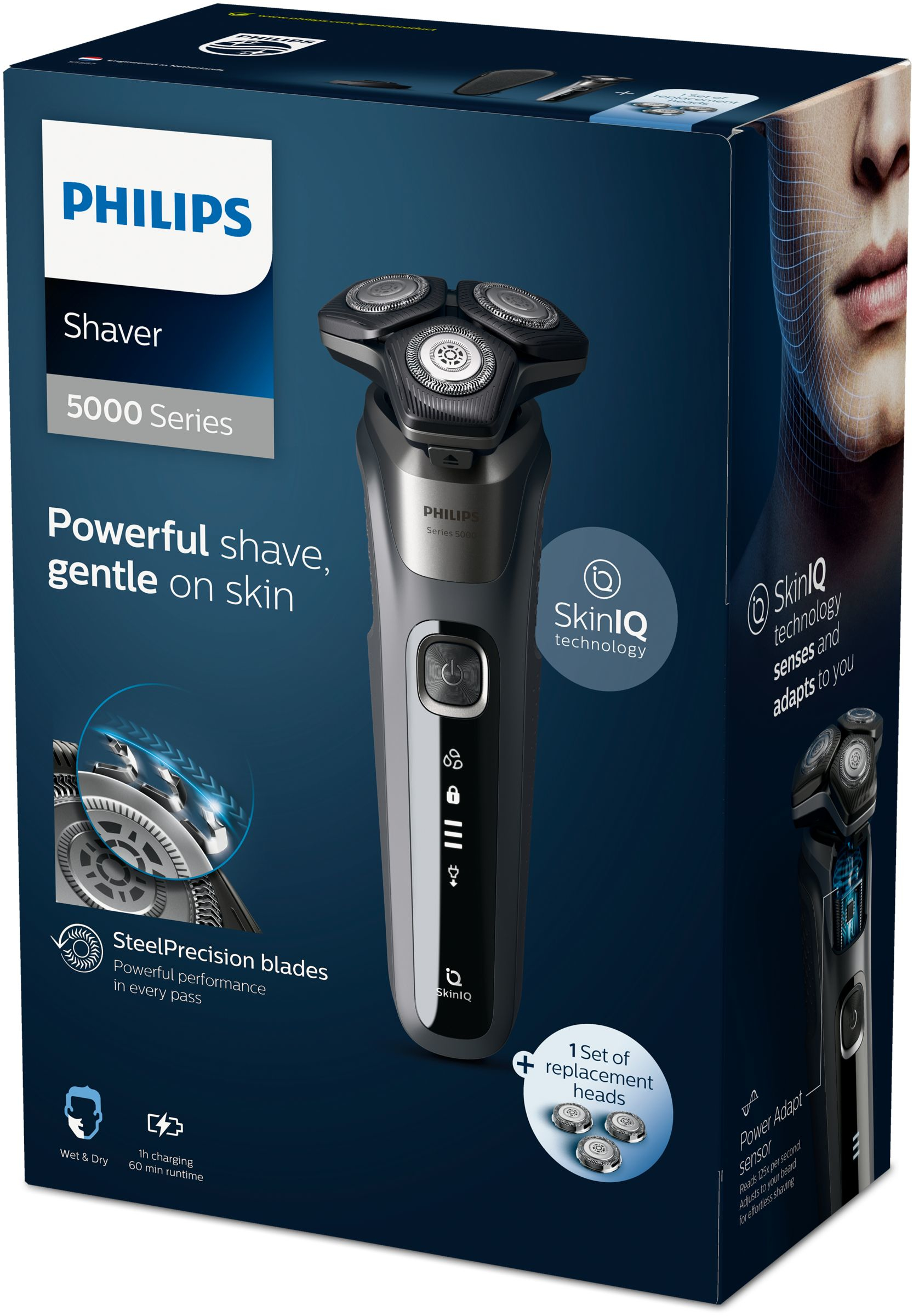 Philips SHAVER Series 5000 S5587/39 men's shaver Rotation shaver Trimmer Black, Grey – image 2