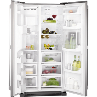 AEG S66090XNS0 side-by-side refrigerator Freestanding