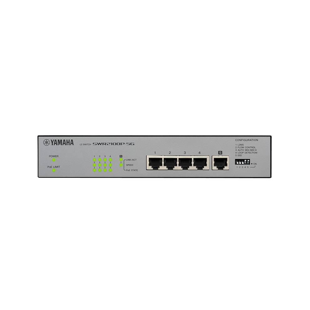 Yamaha SWR2100P-5G network switch Unmanaged L2 Gigabit Ethernet (10/100/1000) Black, Grey – image 2