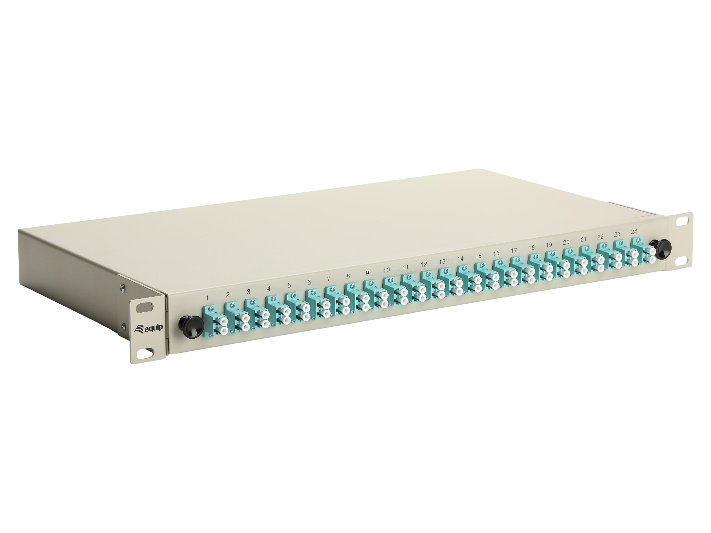 Equip LWL-Spleißkasten 24-Port LC-Duplex OM3 1U komplett  gr