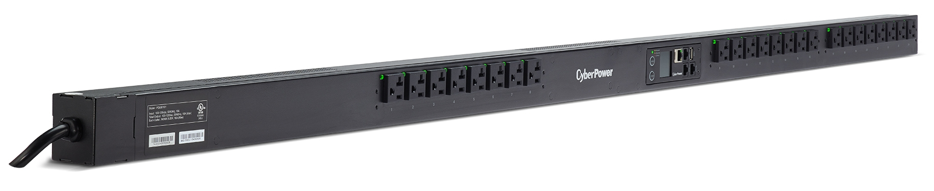 CyberPower PDU81101 power distribution unit (PDU) 24 AC outlet(s) 0U Black – image 1