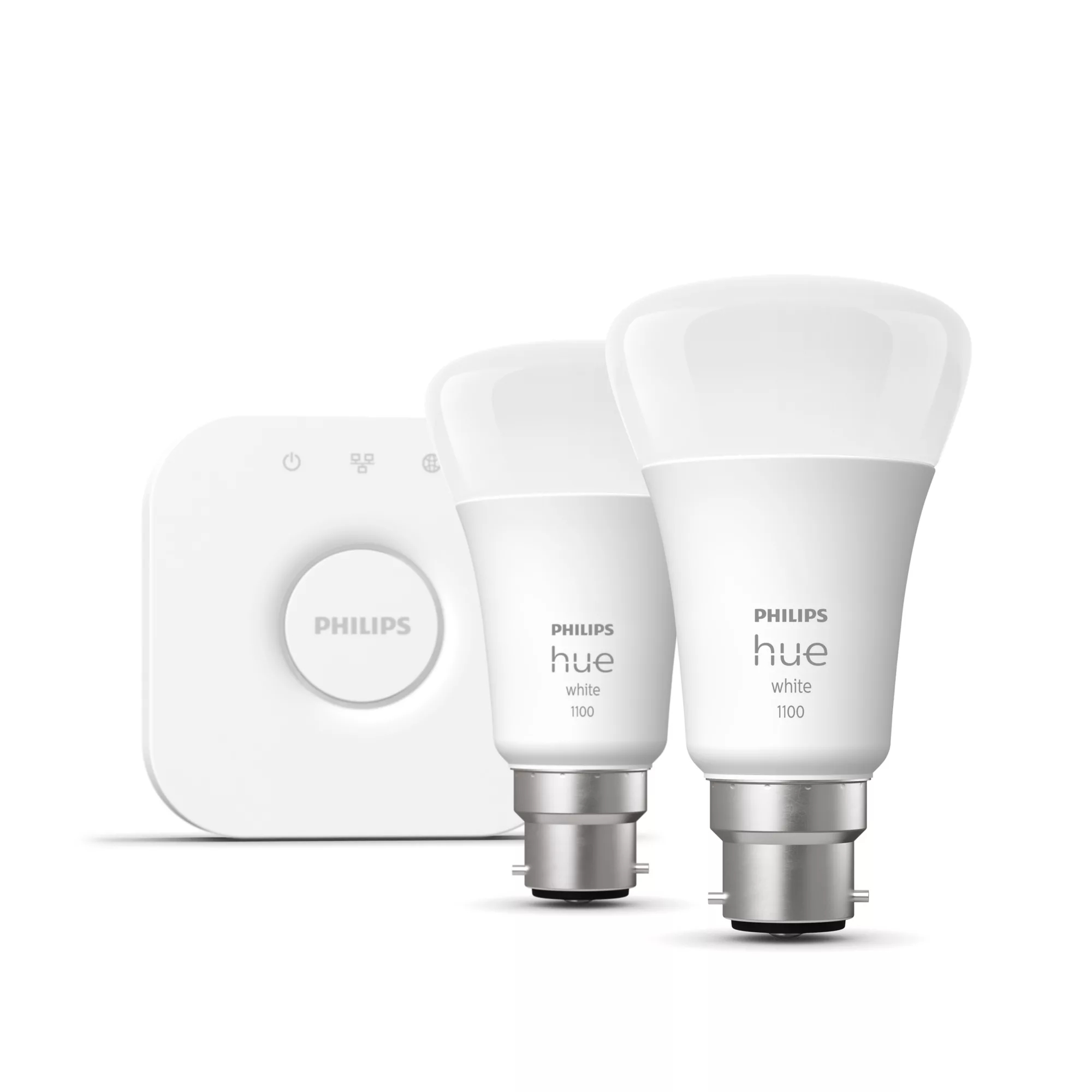 Philips by Signify Philips Hue White Starter kit: 2 B22 smart bulbs (1100) – image 2