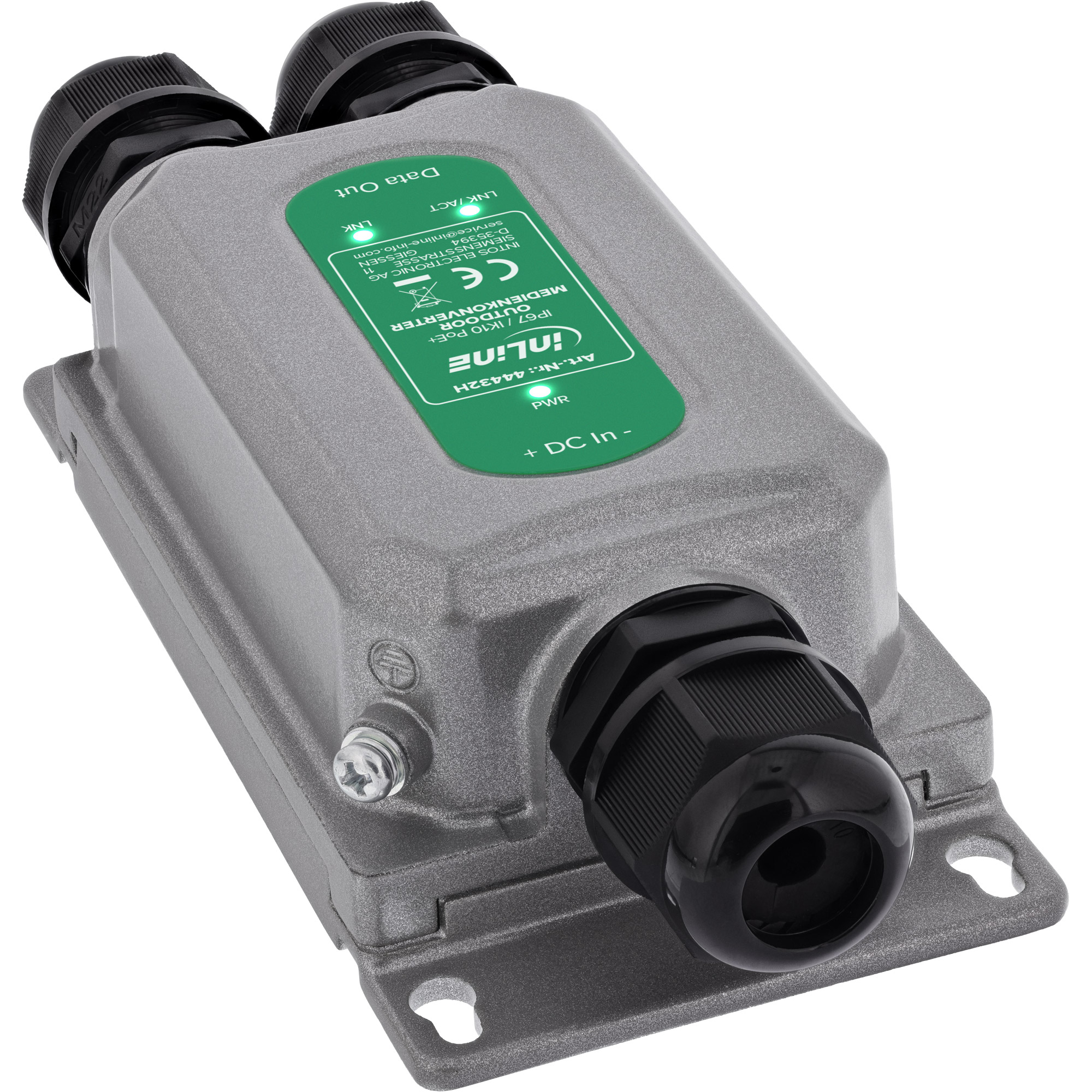 InLine 44432H network media converter 1000 Mbit/s Grey – image 2