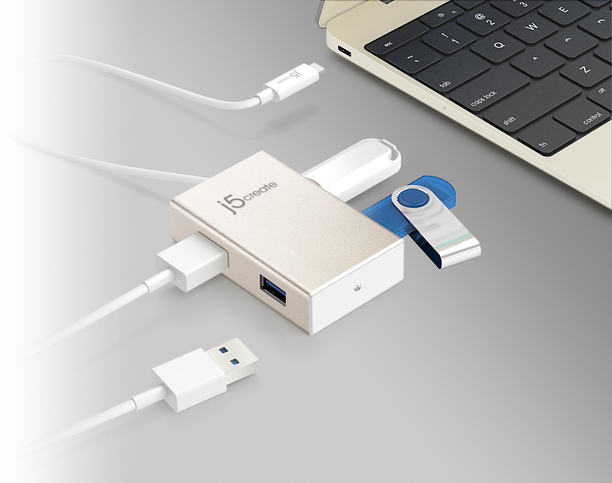 j5create JCH343 USB-C™ 4-Port Hub, Black – image 4