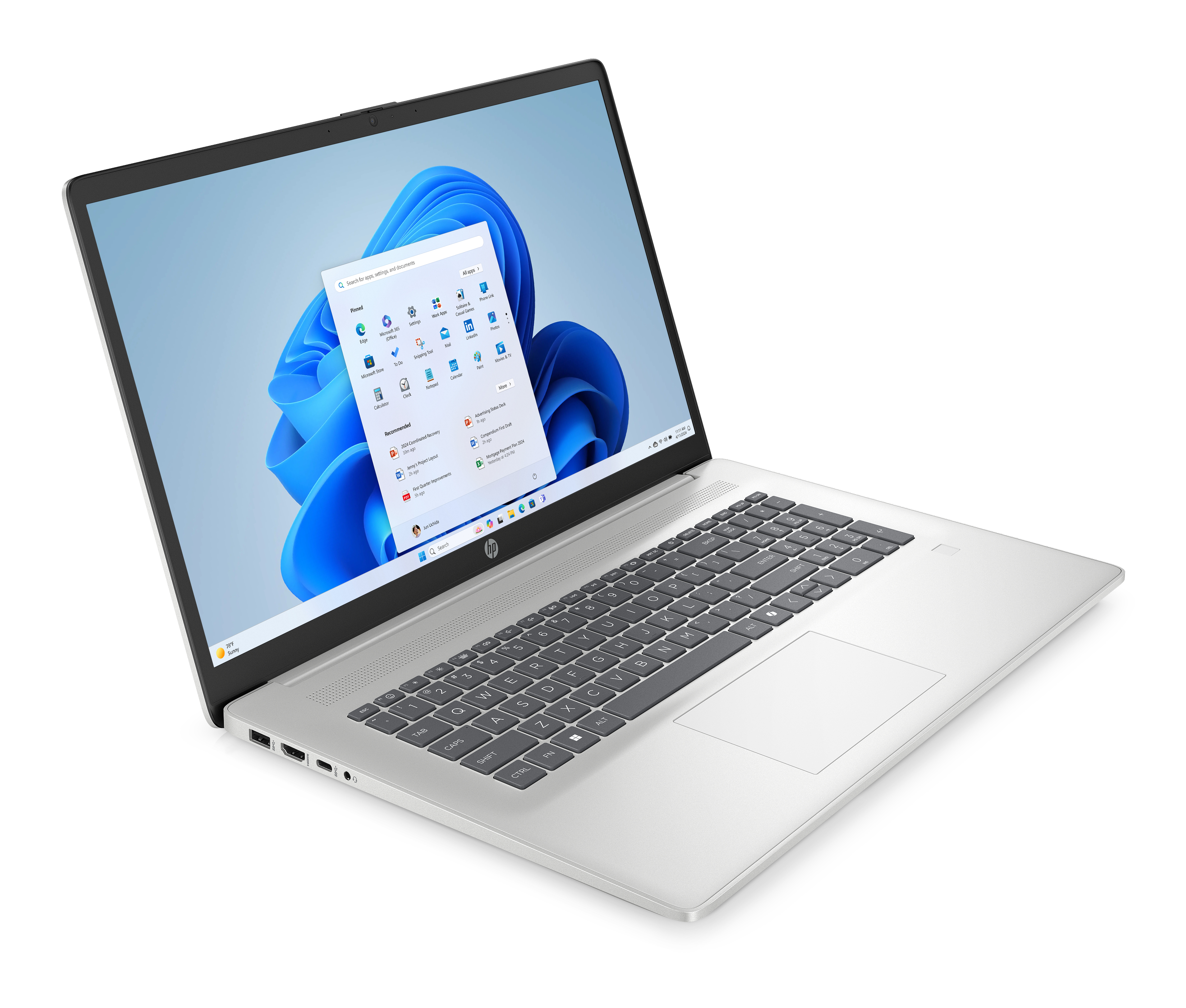 HP - Portátil HP 17-cp2004ns, Ryzen 5-7520U, 16GB, 512GB SSD, 17,3', W11. - imagen 3