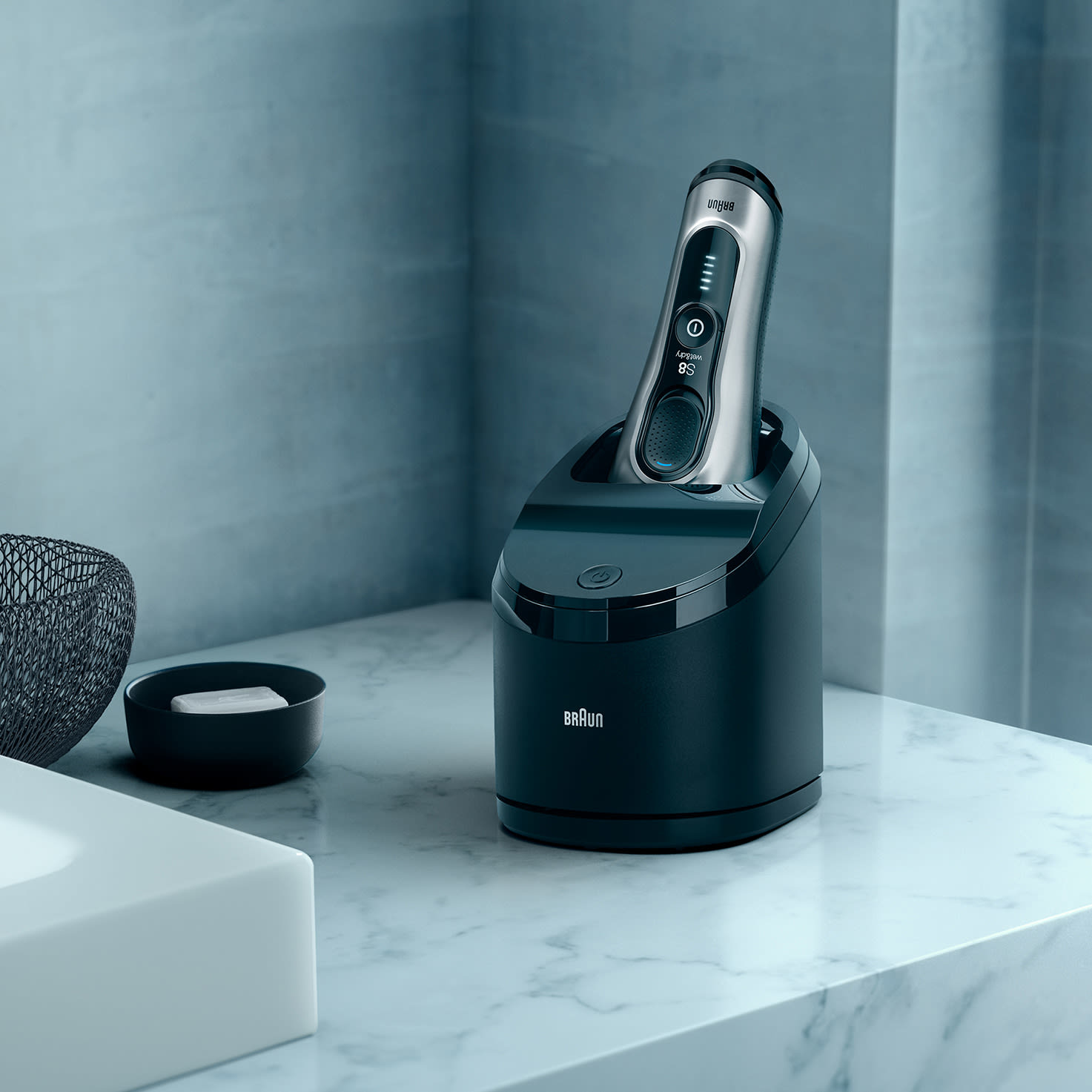 Braun Series 8 8370cc Foil shaver Trimmer Black, Silver – image 3