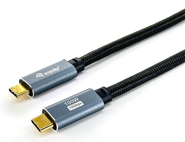 Equip 128359 Cavo USB 3.2 Gen 2 da C a C, M/M, 3,0 m, PD100W , 4K/60Hz, 10Gbps, nero