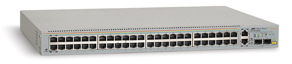 Allied Telesis 48x 10/100TX + 2x 10/100/1000T & 2 SFP Web Smart Switch, US power cord