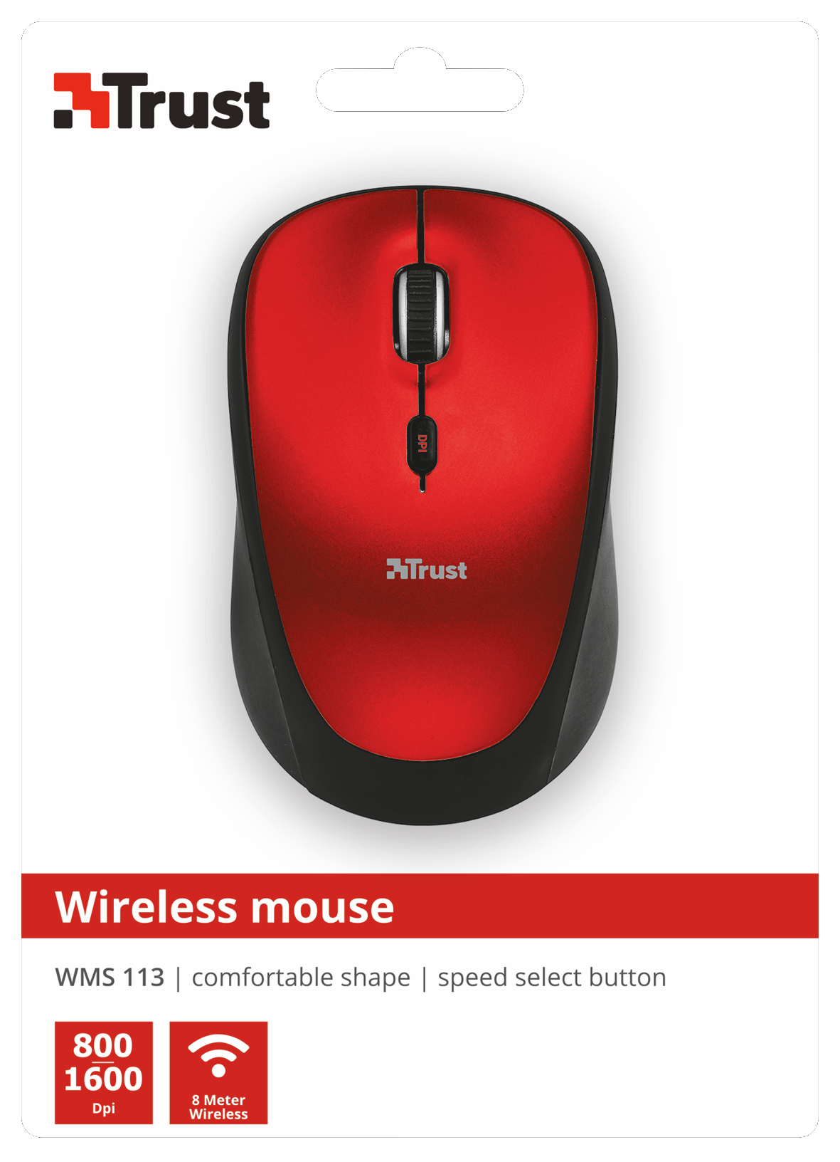 Trust WMS-113 mouse Ambidextrous RF Wireless Optical 1600 DPI – image 4