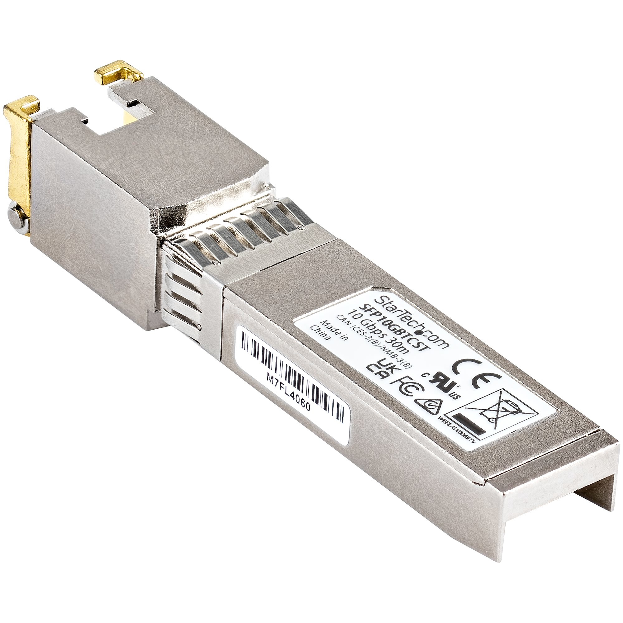 StarTech.com Cisco SFP-10GB-TC Compatible SFP+ Module - 10GBASE-T - SFP to RJ45 Cat6/Cat5e - 10GE Gigabit Ethernet SFP+ - RJ-45 30m - Cisco Firepower, ASR1000, – image 6